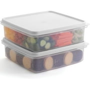 Plastic Storage Containers with Lids  2-Pack 3L Cupcake Carrier  Leakproof Cookie Storage Containers Airtight  BPA-Free Plastic Containers with Lids for Food Storage, Meal Prep, Leftovers, Cupcakes
