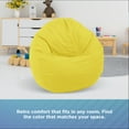 thumbnail image 5 of Cotton 31x33x20" Small Bean Bag Chair - w/Polystyrene Beads and CertiPUR Foam Filled Bean Bag for Teens and Kids - Aqua, 5 of 11