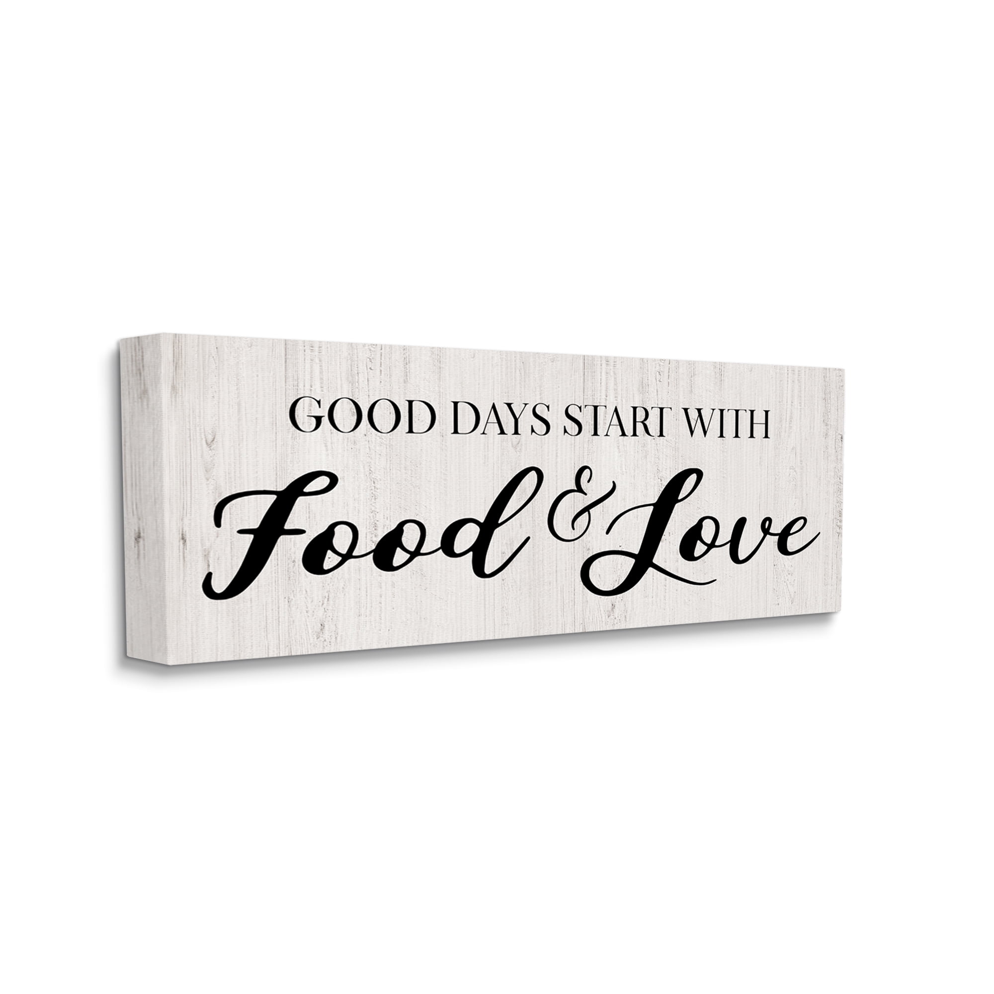 Stupell Industries Good Days Start with Food Love Kitchen Sign,24 x 10, Design by CAD Designs