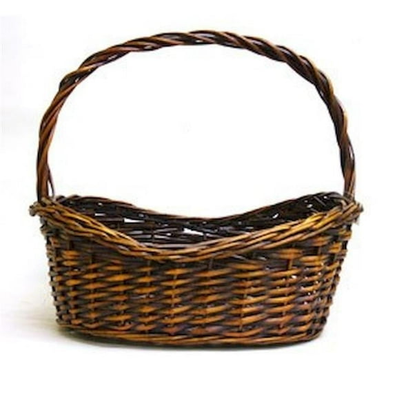 Oval Java Brown Handled Basket