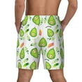thumbnail image 4 of Uemuo Kawaii Avocado Pattern Mens Swim Trunks Quick Dry Board Shorts with Mesh Lining, Stretch Beach Shorts Quick Dry No-Chafing Board Shorts-Large, 4 of 9