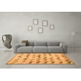 thumbnail image 3 of Ahgly Company Indoor Round Abstract Orange Modern Area Rugs, 7' Round, 3 of 4