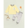 thumbnail image 2 of Qiylii Toddler Boys 2Pcs Fall Outfits, Long Sleeve Lion Embroidery Tops + Pants Clothes Set, 2 of 9