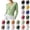 Mint Green, variant on Women's Wrap Tops V Neck Long Sleeve Pullover Cropped Shirts Crossover Knitted Top for Fall Winter Mint Green S