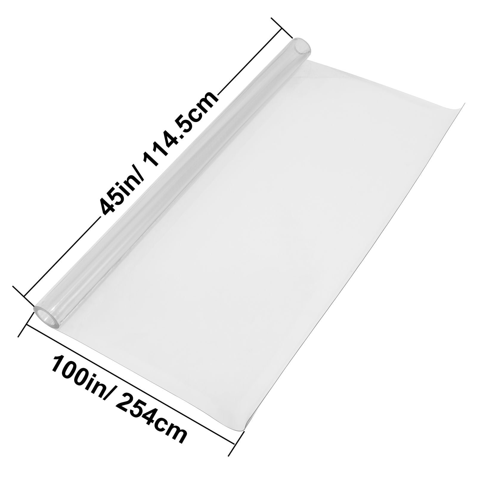 Plastic Table Cover, Transparent PVC Table Protector, Rectangle Clear Desk Mat, Water Oil Proof Table Cover for Dining Table Coffer Table Kitchen Worktable Dresser Cabinet, 45"x100"x0.06"