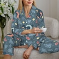 thumbnail image 6 of Balery Dachshund Dog Puppy Pattern Pajama Sets for Women Long Sleeve 2 Piece Sleepwear Loungewear Sets Soft PJ's with Pockets Long Sleeve Comfy Pj Sets-Medium, 6 of 7