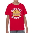 thumbnail image 2 of Sun’s Out, Buns Out Burger Youth's T-shirt, 2 of 3