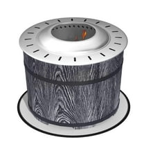 Smokeless Fire Pit Black 20 in. Barrel Style Portable Wood Burning Firepit