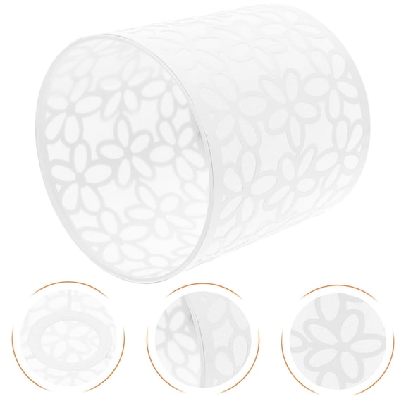 Hemoton Wrought Iron Lamp Shade E27 Lampshade Metal Drum Lamp Shade For Table And Pendant Lamps Vintage And Modern Look Lamp Shade White