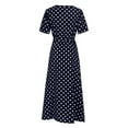 thumbnail image 5 of ZZwxWA Maxi Dress for Women Sexy Tank Sundress Boho Polkadot Print Summer Sleeveless O-Neck Party Long Dress Beach Sundress, 5 of 6