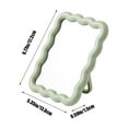 thumbnail image 3 of Lilixerw Wave-Shaped Table Desk Vanity Makeup Mirror,Portable Folding Mirror Cute Travel Make Up Mirror,for Standing Hanging Home Decoration, 3 of 6