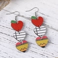 thumbnail image 1 of TRIO Heart-Shaped Colorful Dangle Earrings Set - Simple, Cute, Adorable Design - Back to School Essential, Female Gift Idea, Lightweight, Hypoallergenic, Nickel-Free, Easy to Wear, 1 of 5