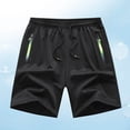 thumbnail image 2 of Quick Dry Shorts for Men Athletic Elastic Waist Pull-On Pockets Fashion Lightweight Style,Summer Mens Beach Shorts Ice Slik with Zipper Pockets, 2 of 9