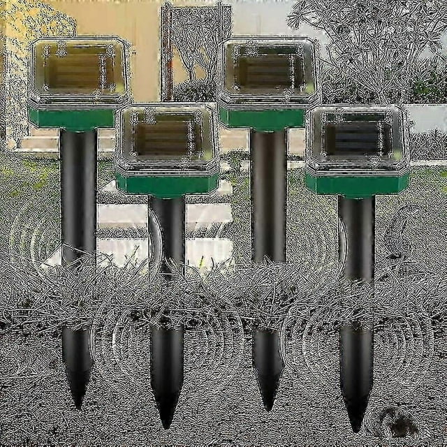 4 Pack Ultrasonic Animal Repeller IP65 Ultrasonic Solar Rodent Repeller Garden Solar Rodent Animal Repeller o