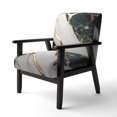 thumbnail image 3 of Designart "Gilded Green and Gold Geode Marble II" Green Marble Upholstered Accent Chair - Modern Arm Chair For Living Room, 3 of 5