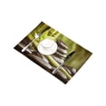 thumbnail image 3 of MKHERT Spa Natural Theme Zen Basalt Stones and Bamboo Placemats Table Mats for Dining Room Kitchen Table Decoration 12x18 inch,Set of 4, 3 of 4
