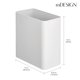 thumbnail image 3 of Bote de basura mDesign de acero inoxidable delgado rectangular de 10 litros, blanco, 3 of 5