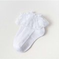 thumbnail image 5 of Baby Girl White Lace Ruffle Socks Breathable Baby Socks Spring Autumn Summer Dress Socks, 5 of 5