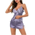 thumbnail image 2 of uublik Pajama Set for Women Camisole Top and Shorts Soft Comfy Pajamas Set 2 Piece Outfits, 2 of 4