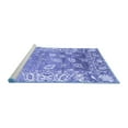 thumbnail image 2 of Ahgly Company Machine Washable Indoor Square Oriental Blue Traditional Area Rugs, 7' Square, 2 of 4