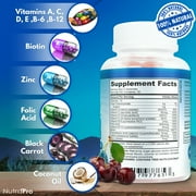 Long Hair Gummies – Anti-Hair Loss Supplement for Faster Hair Growth of Weak, Thinning Hair – Grow Long Thick Hair & with Biotin and 10 Hair Vitamins. (Twin Pack).
