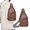 Coffee CO, variant on Giunmcul Festival Gift Soft Leather Chest Bag Shoulder Fashion Backpack Vintage Chest Casual Bag Crossbody Bag