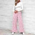 thumbnail image 5 of Delayuji Women's Wide Leg Pants Dot Printed Palazzo Pants High Waisted Casual Loose Straight Leg Pants with Pockets Womens Trousers, 5 of 6