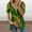 Green, variant on weskinke Top For Women Western Shirt Zipper Pullover Short Sleeve Color Block V Neck Fashion Casual Top St Patricks Day Print T Shirt