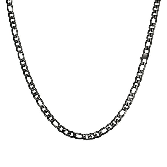 Speroto 6mm/10mm Mens Chain Necklaces, Sturdy Stainless Steel Figaro Chains for Men Women Teens, 20/22 Inch (20", 6mm, dark)