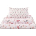 thumbnail image 2 of Viviland Kids Twin Sheet Set - Girls Light Pink Twin Sheet Set - Twin Microfiber Fitted Sheet (15" deep Pocket) Flat Sheet for Girls - Floral Kids Sheet Ballet Girl Printed, 2 of 7