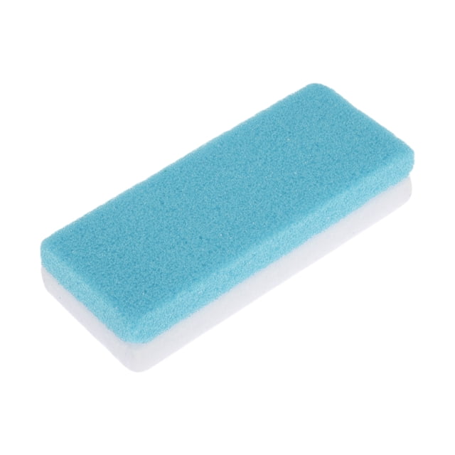 Unique Bargains 1 Pc Two-Color Pumice Stone Foot Scrubber Lake Blue White