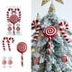 thumbnail image 2 of Bola de caramelo colgante de Navidad, bastón de caramelo, piruleta de caramelo roja y blanca, decoración para árbol de Navidad, hogar, como se muestra, como se muestra, 2 of 5