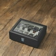 thumbnail image 7 of 10-Slot Watch Box, Black Synthetic Leather, Glass Lid, Removable Pillows, Gray Lining, Watch Organizer, 7 of 7