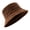 Coffee, variant on Corduroy Bucket Hat Solid Color Unisex Trendy Soft Lightweight Outdoor-Coffee