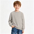 thumbnail image 2 of Kids' Sweatshirt Crewneck Long Sleeve Casual Pullover Basic Comfortable Classic Fit Solid Color Fall Top, 2 of 5