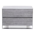 thumbnail image 2 of 2 Drawer Rectangular Nightstand with Stainless Steel Legs, Gray- Saltoro Sherpi, 2 of 3