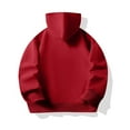 thumbnail image 4 of Wuxian Girls Kids Sweatshirts Full Zip Up Hooded Long Sleeve Solid Color Hoodies Sweater Tops For Children Unisex Soft Coat With Pocket Fall Streetwear,Brick Red,2-3 Years, 4 of 7