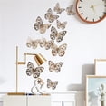 thumbnail image 2 of TIMIFIS Home Decor 12PCS 3D Metal Texture Hollow Butterfly Wall Sticker DecorFall, 2 of 6