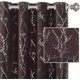 thumbnail image 1 of Cortinas opacas para dormitorio con estampado de papel de aluminio, rama de árbol, rama de árbol, aislamiento térmico, con ojales, cortinas que bloquean la luz, gruesas y suaves cortinas para ventana para sala de estar, 52 x 84 pulgadas, salvia, 2 paneles, marrón, 52 pulgadas de ancho x 96 pulgadas de largo, 1 of 5