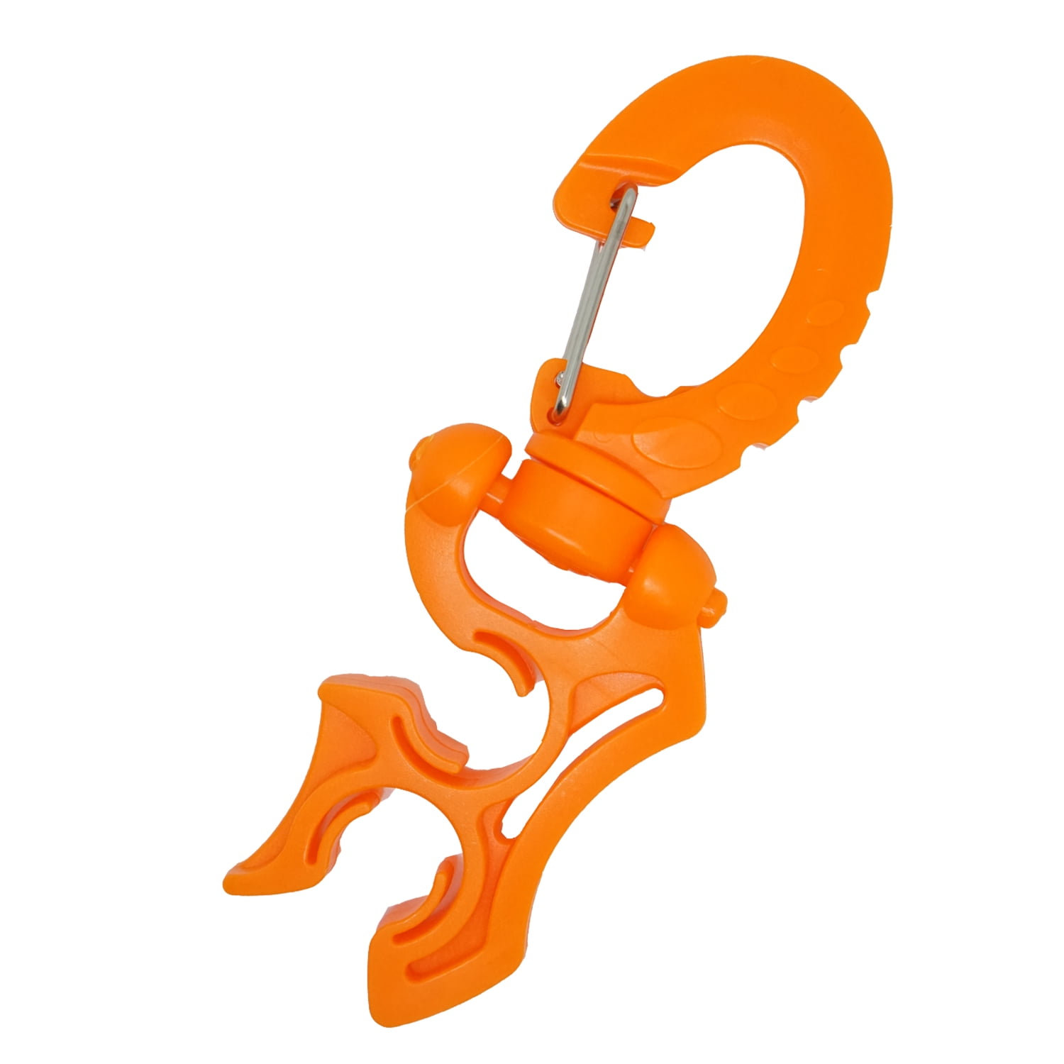 Scuba Diving Double Hose Holder with Clip, Orange