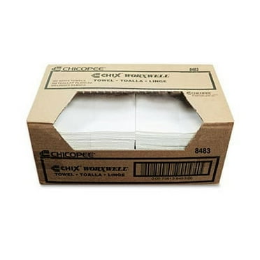 Durawipe Shop Towels, 13 X 15, Flat, White, 300/Carton