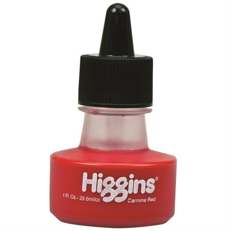 UPC: 0014173368706 | Higgins Dye-Based Drawing Ink – 1 oz Carmine Red Non-Waterproof Dye-Based Ink