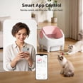 thumbnail image 5 of Osoeri Self Cleaning Cat Litter Box, Automatic Litter Box Self Cleaning ,Open Top Large Litter Box for Multiple Cats,with Safety Protection, APP Control,Odor Removal,Mat and Waste Bags Included, Pink, 5 of 8