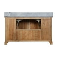 thumbnail image 3 of InFurniture 60"SOLID WOOD SINK VANITY WITH CARRERA WHITE MARBLE TOP AND ROUND SINKS-NO FAUCET, 3 of 4