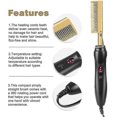 thumbnail image 4 of Plancha alisadora eléctrica con peine caliente, ideal para cabello afro grueso, pelucas y barba. Rizador portátil anti-quemaduras. 1 unidad., 4 of 4