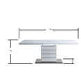 thumbnail image 4 of Acme Kameryn Dining Table W/Leaf, White High Gloss, 4 of 7