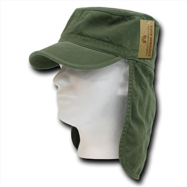 Foreign Legion Flap Caps - Olive, Small And Medium