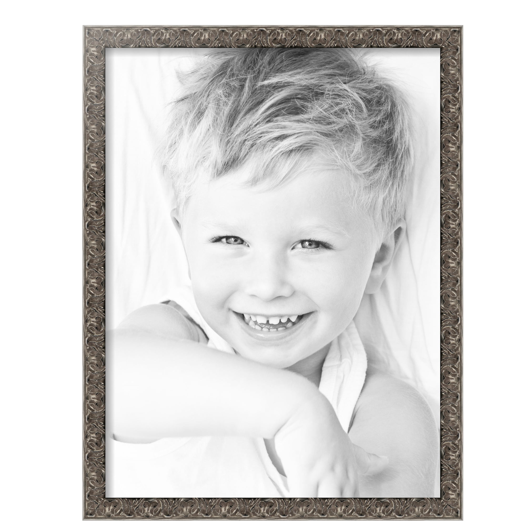 ArtToFrames 18" x 24" Silver Picture Frame, 18x24 inch Silver Wood Poster Frame (WOM-4993),  Pack