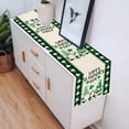 thumbnail image 2 of St Patricks Day Table Runner Spring Holiday Kitchen Dining Table Runners St Patricks Day Decorations Green Shamrock Lucky Irish Decor Table Cloth 12 x 72inch, 2 of 6