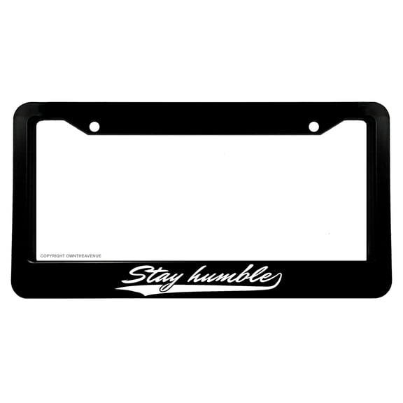 JDM Stay Humble Drifting Racing Funny Black License Plate Frame Model-V027